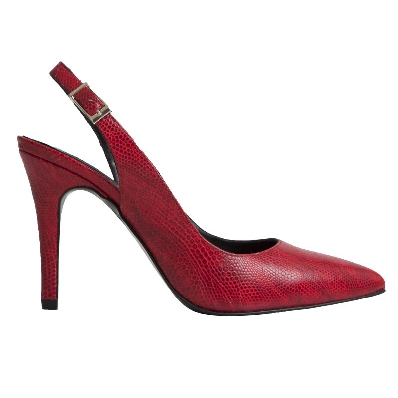 stiletto de mas34 andrea piel boa rojo para invitadas boda, bautizo, comunión, graduación online apparentia